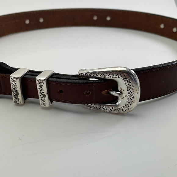 Brighton Leather Belt with Silver Hardware - Picture 6 of 12